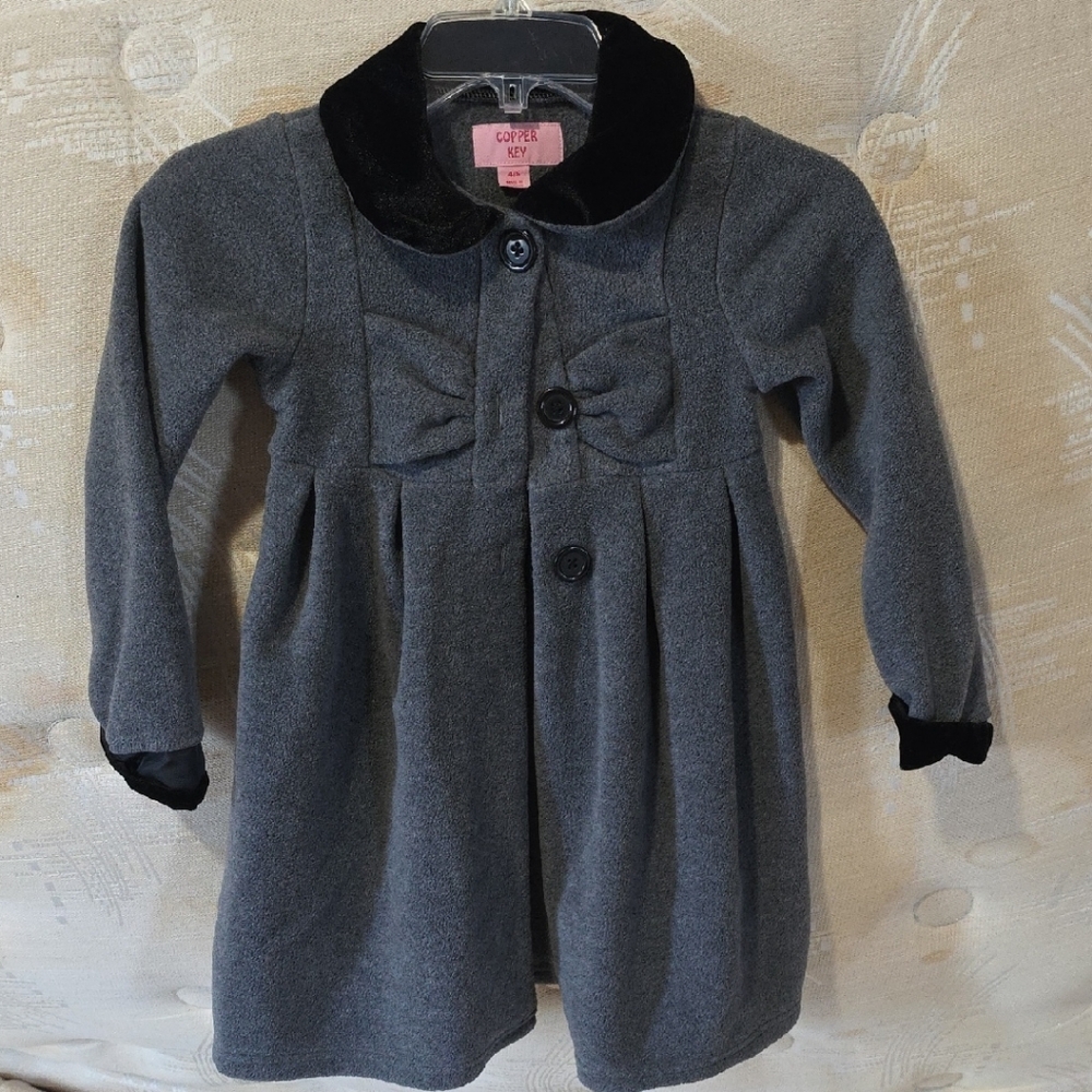 Copper Key Gray Kids Blazer with Black Trim